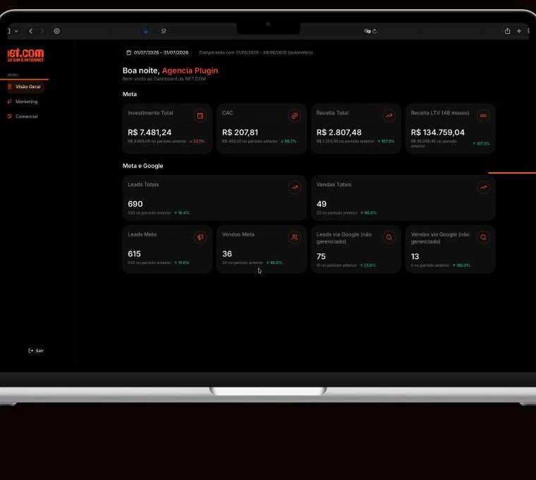 Plugin Dash em funcionamento